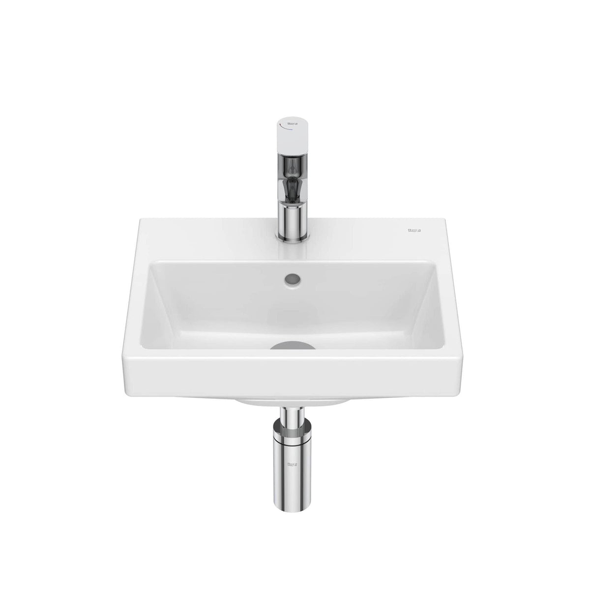 Roca Cloakroom Basin Roca The Gap 1 Tap Hole Compact 400mm Cloakroom Basin in White