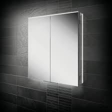 HiB Mirrored Cabinet 600 x 700mm HiB Ether Ambient LED Illuminated Mirror Cabinet