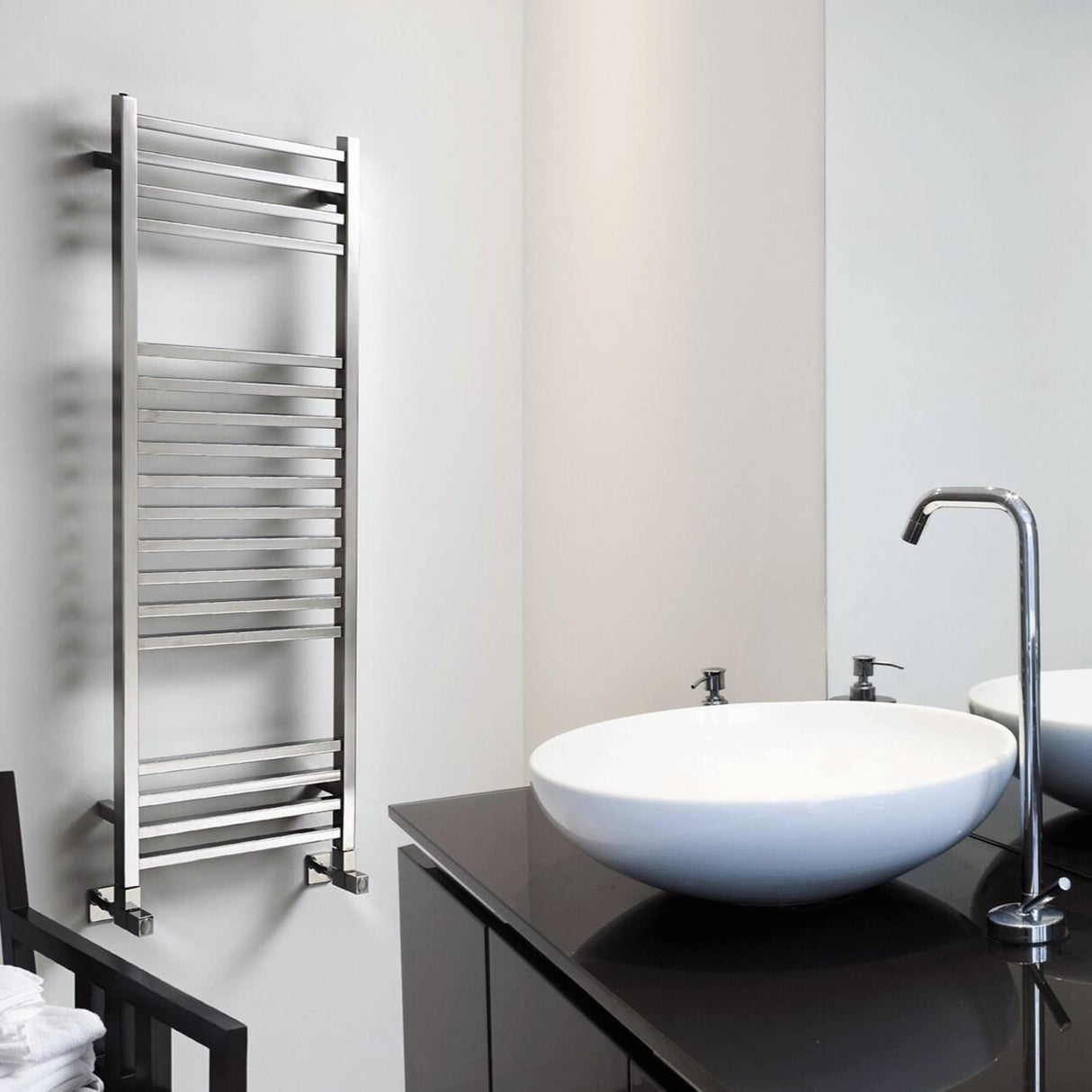 Vogue Designer Towel Radiator Vogue Rubik Designer Towel Radiator in Polished Stainless Steel