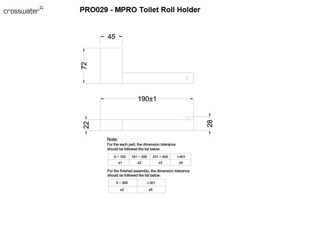 Crosswater MPRO Toilet Roll Holder