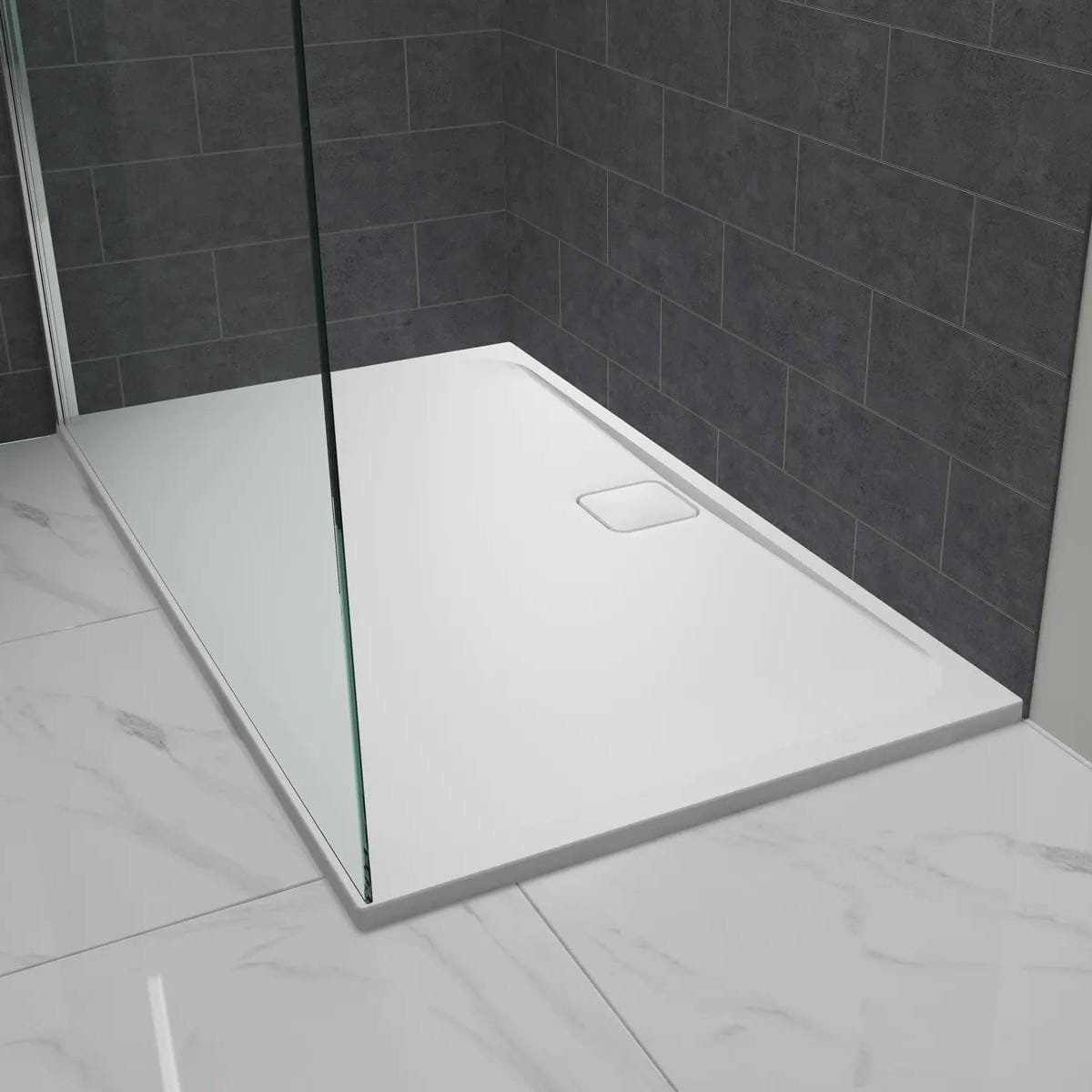 Merlyn Rectangle Shower Tray Merlyn Level25 Rectangular Shower Tray with Waste - 1700 x 800mm in White