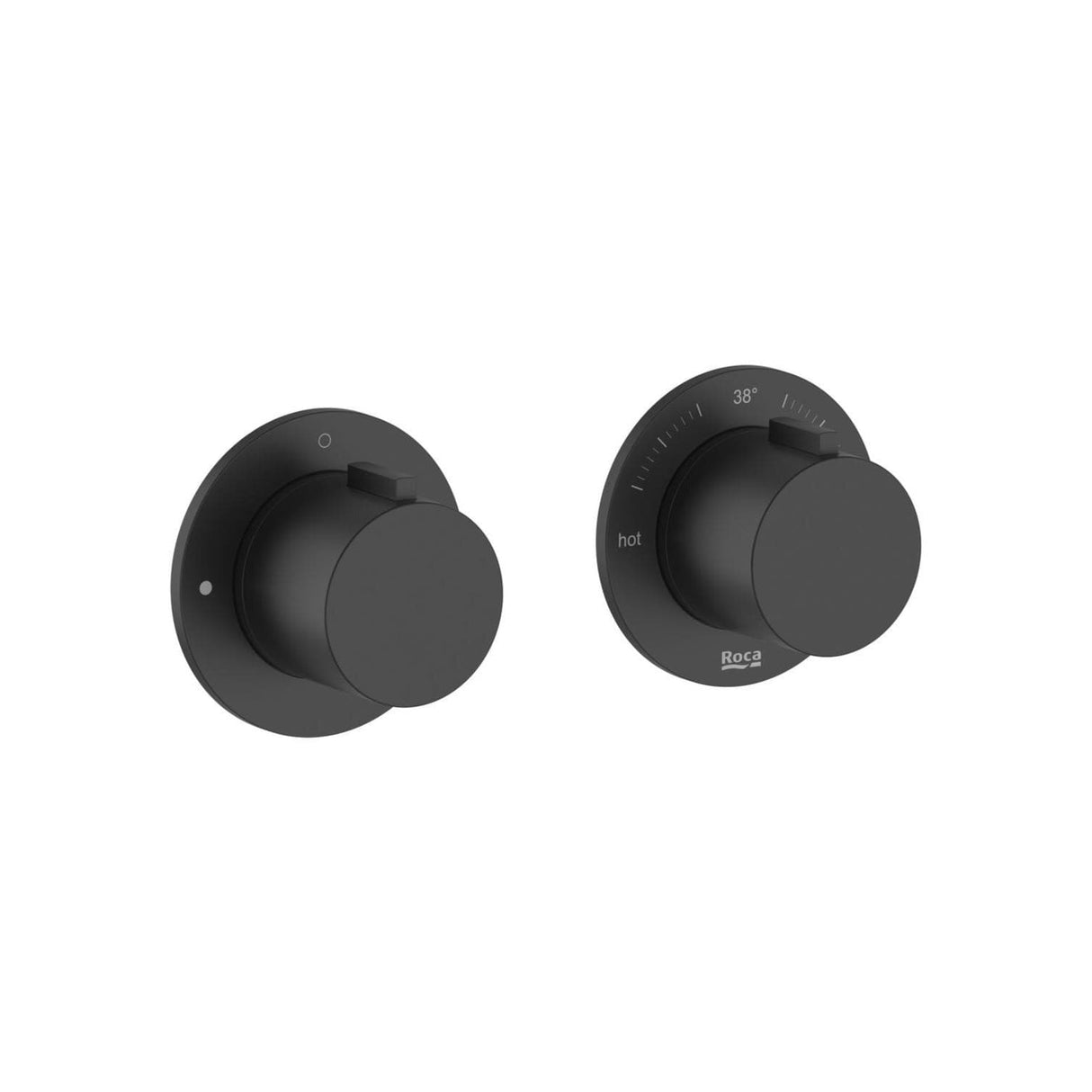 Roca Concealed Shower Set Roca T-Multi Thermostatic Concealed Shower Valve with Rainshower Head, Shower Handset and Overflow Bath Filler