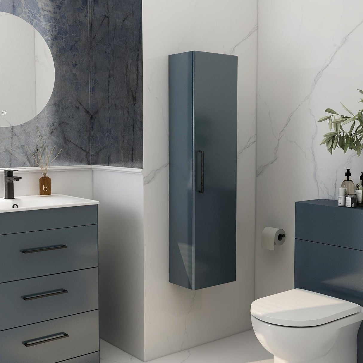 Imex Storage Unit Steel Blue Imex Croma Single Door Wall Mounted Storage Unit