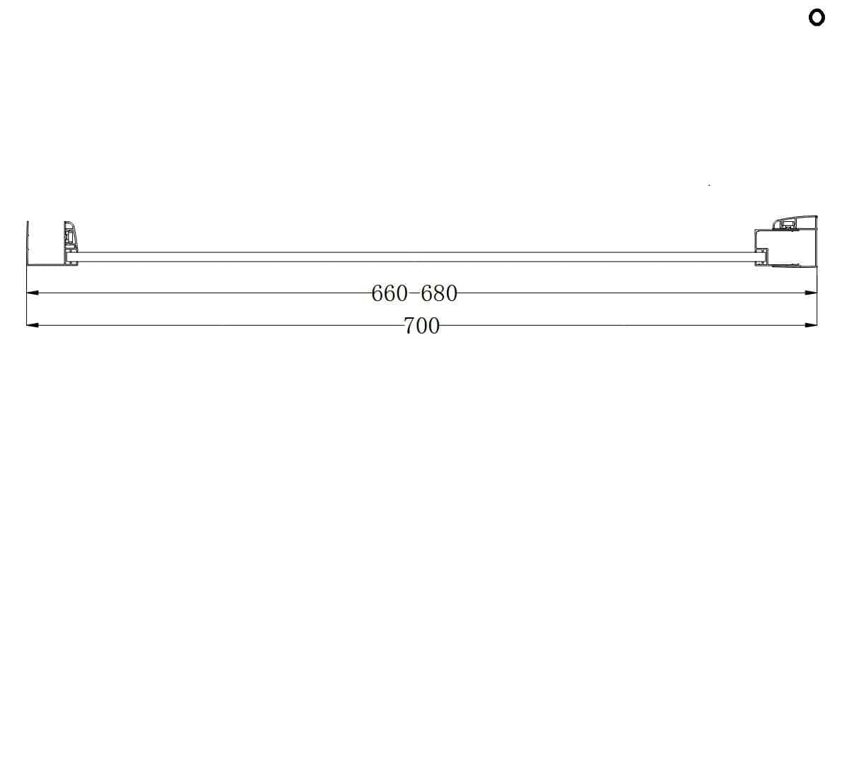 Eastbrook Side Panel Eastbrook Corniche 2000 8mm Side Panel for Hinged Doors