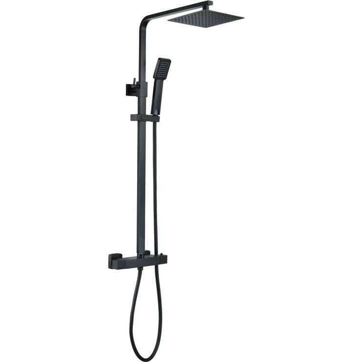 Aquarius Shower Set Black Aquarius Zacha Square Adjustable Shower Valve & Kit