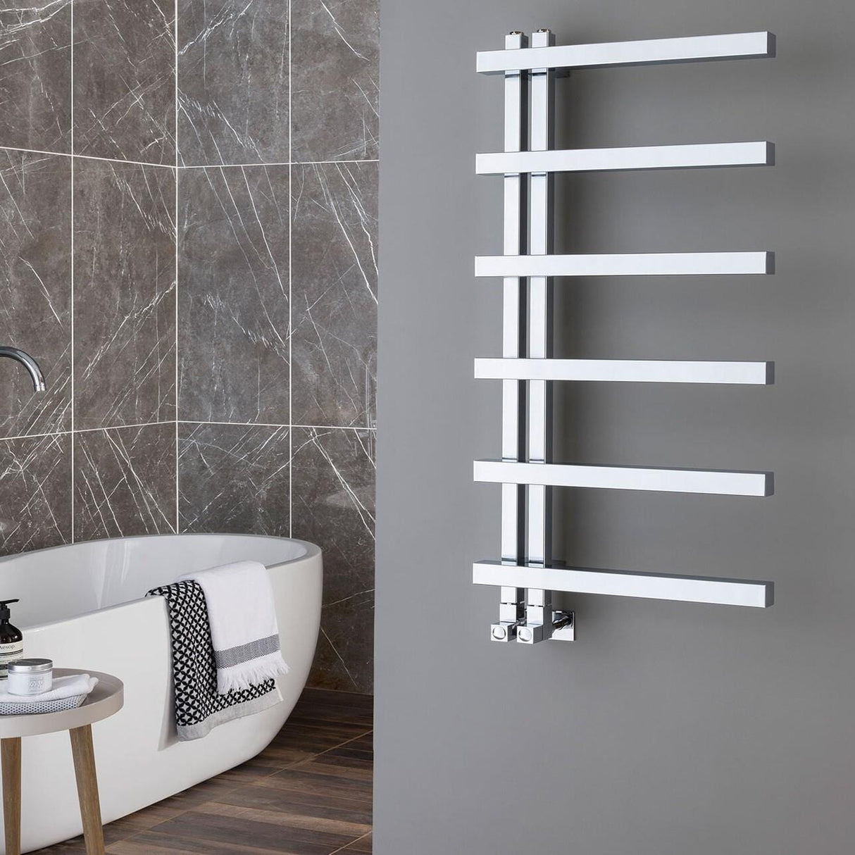 Vogue Designer Towel Radiator Vogue Keys II Straight Designer Towel Radiator in Chrome