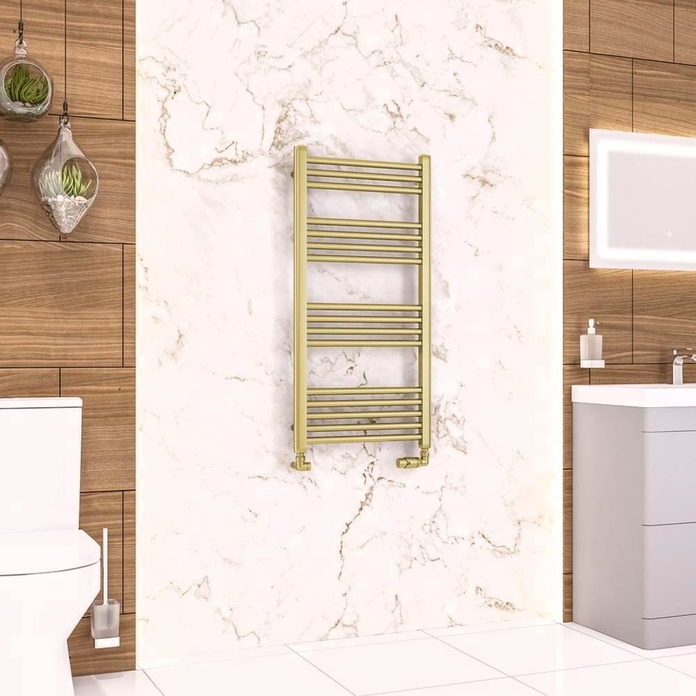 Eastbrook Wendover Straight Heated Towel Rail in Brushed Brass