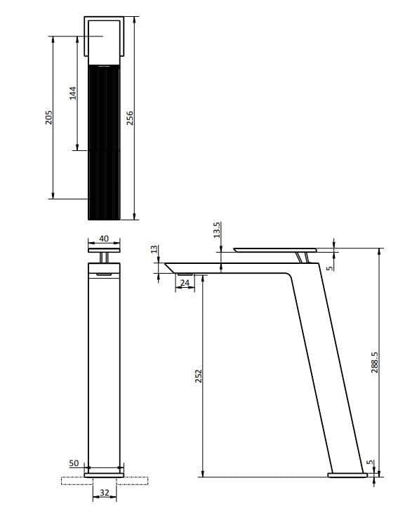 Crosswater Tall Basin Tap Crosswater Limit Tall Mono Basin Mixer Tap