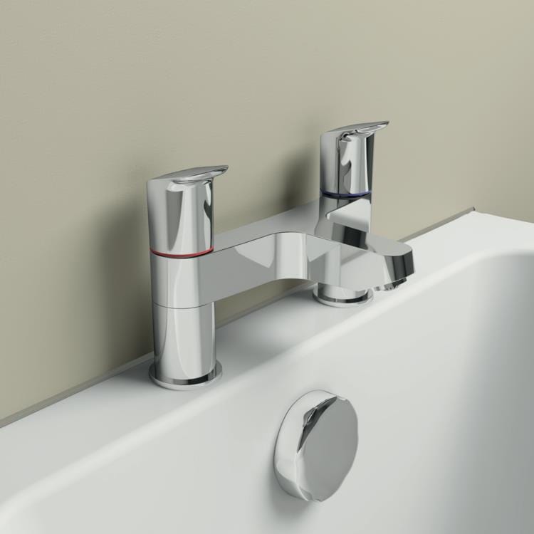 Ideal Standard Bath Mixer Ideal Standard Ceraflex 2 Tap Hole Dual Control Bath Filler Tap in Chrome