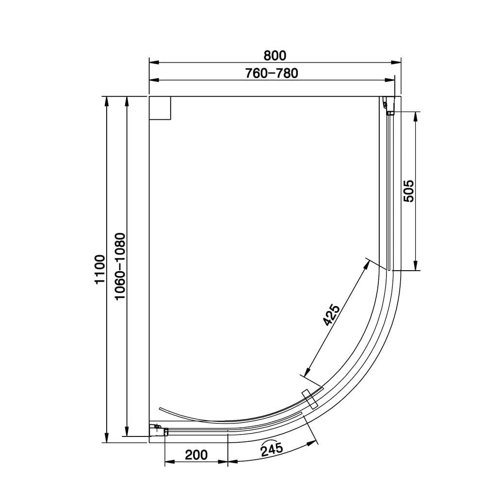 Eastbrook Vantage 2000 Quadrant Shower Enclosure
