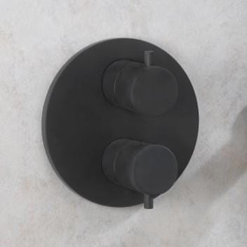 Crosswater Concealed Shower Valve Carbon Black Crosswater MPRO Industrial Crossbox 2 Multi-Flow Outlet Trimset