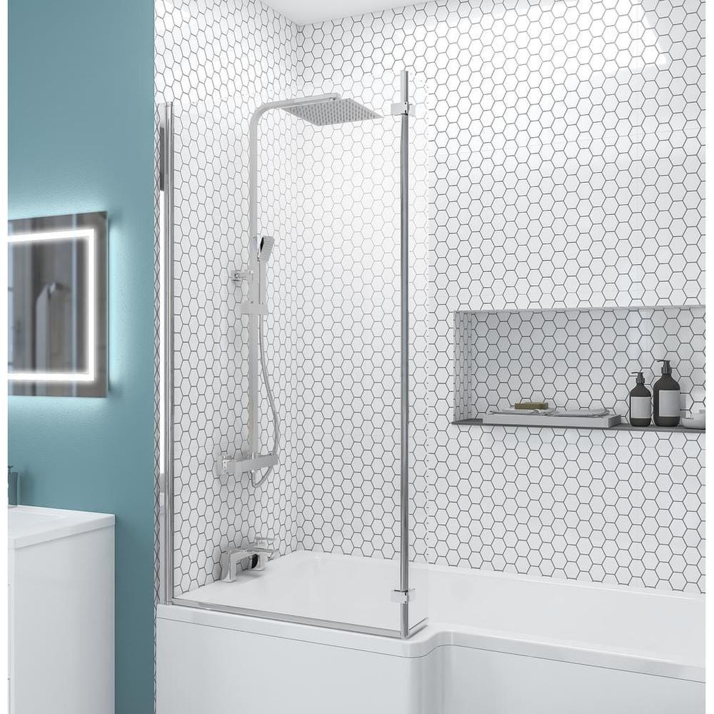 Eastbrook Bath Screen Chrome / Left Handed Eastbrook L Shaped Bath Screen