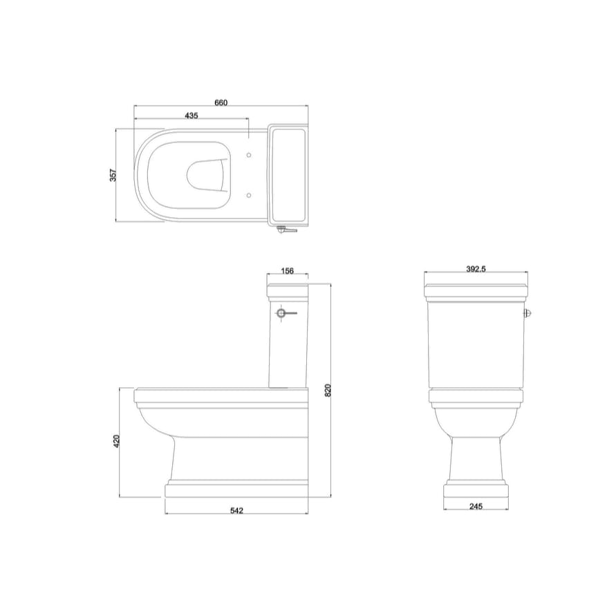 Burlington Close Coupled Toilet Burlington Riviera Back to Wall Close Coupled Toilet with Soft Close Seat