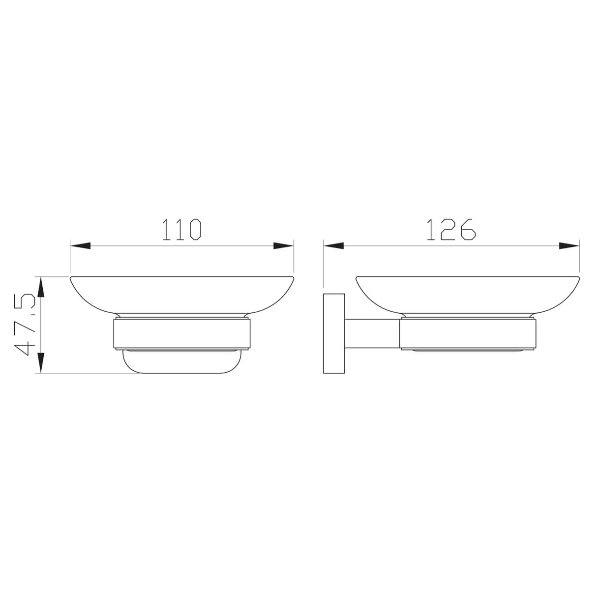 Eastbrook Soap Dish Eastbrook Asti Soap Dish and Holder