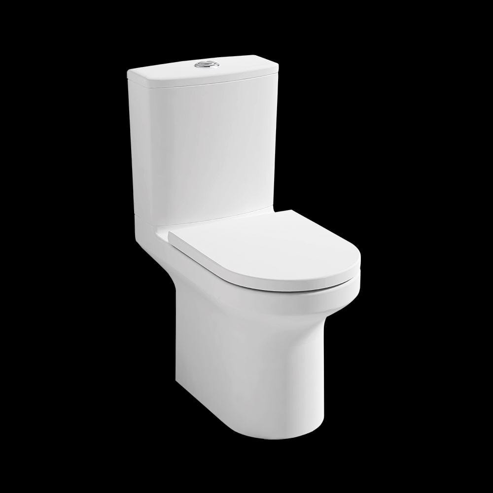 Imex Close Coupled Toilet Imex Alma Open Back Close Coupled Rimless Toilet with Soft Close Seat