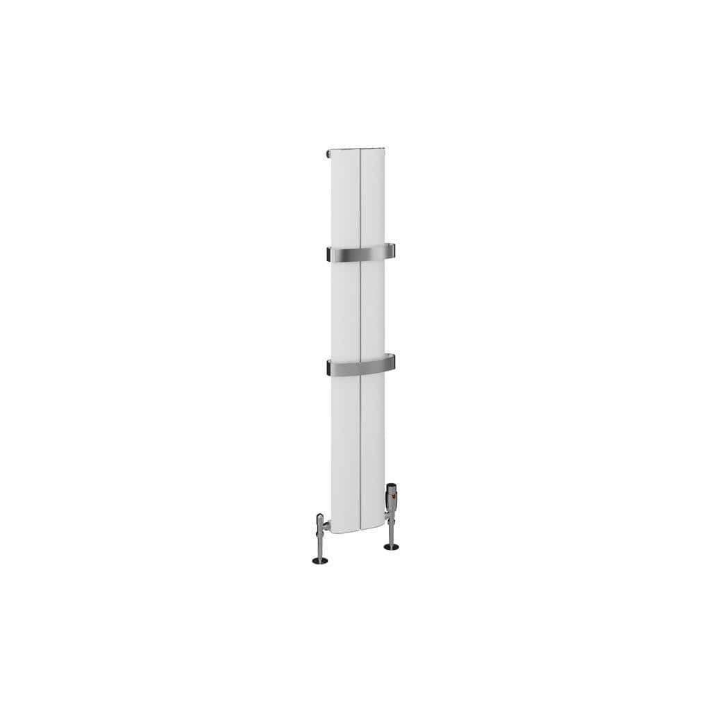 Eastbrook Panel Radiator Eastbrook Berlini Straight Vertical Aluminium Radiator in Matt White