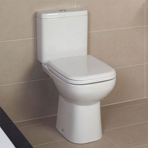 RAK Close Coupled Toilet RAK Origin 62 Full Access Close Coupled Toilet with Push Button Cistern and Deluxe Soft Close Seat in Alpine White