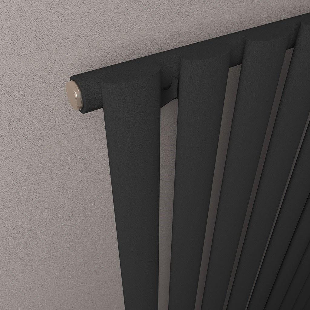 Eastbrook Designer Towel Radiator Eastbrook Tunstall Straight Vertical Designer Radiator in Matt Black