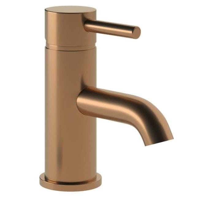 Aquarius Mono Basin Tap Aquarius Zanelli Mini Mono Basin Mixer Tap with Waste in Brushed Bronze