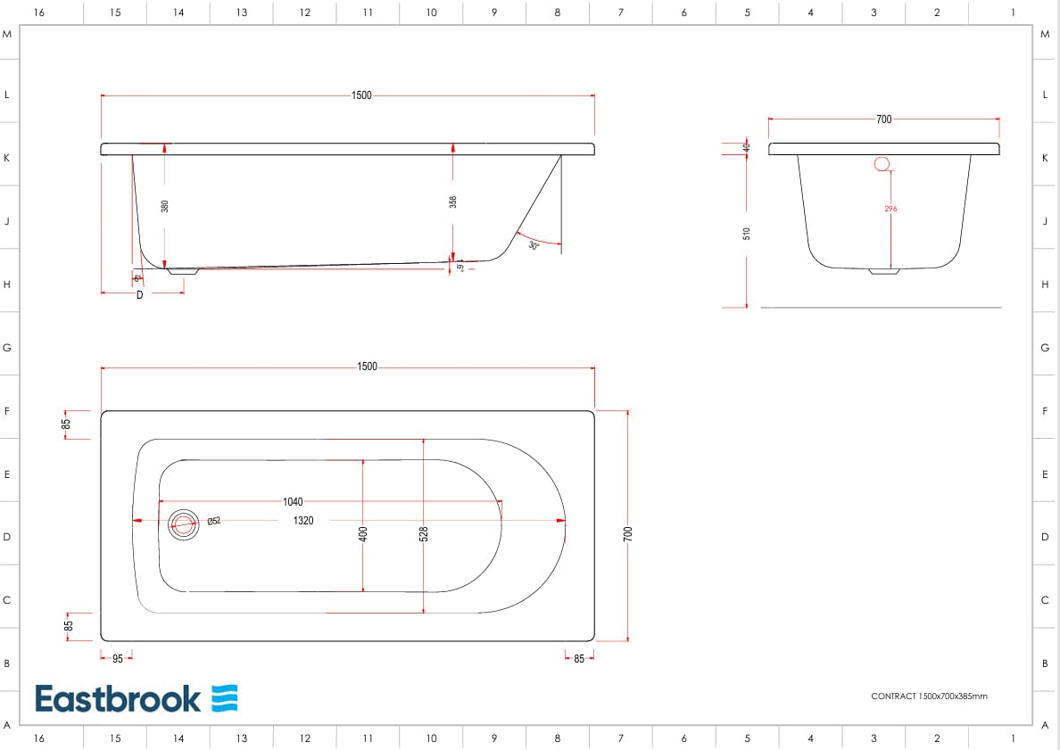 Eastbrook Single Ended Bath Eastbrook Henbury Single Ended Bath