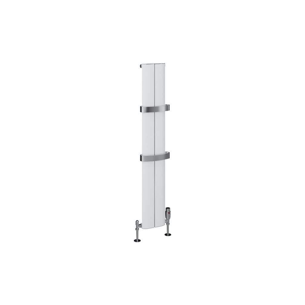 Eastbrook Panel Radiator Eastbrook Berlini Straight Vertical Aluminium Radiator in Matt White