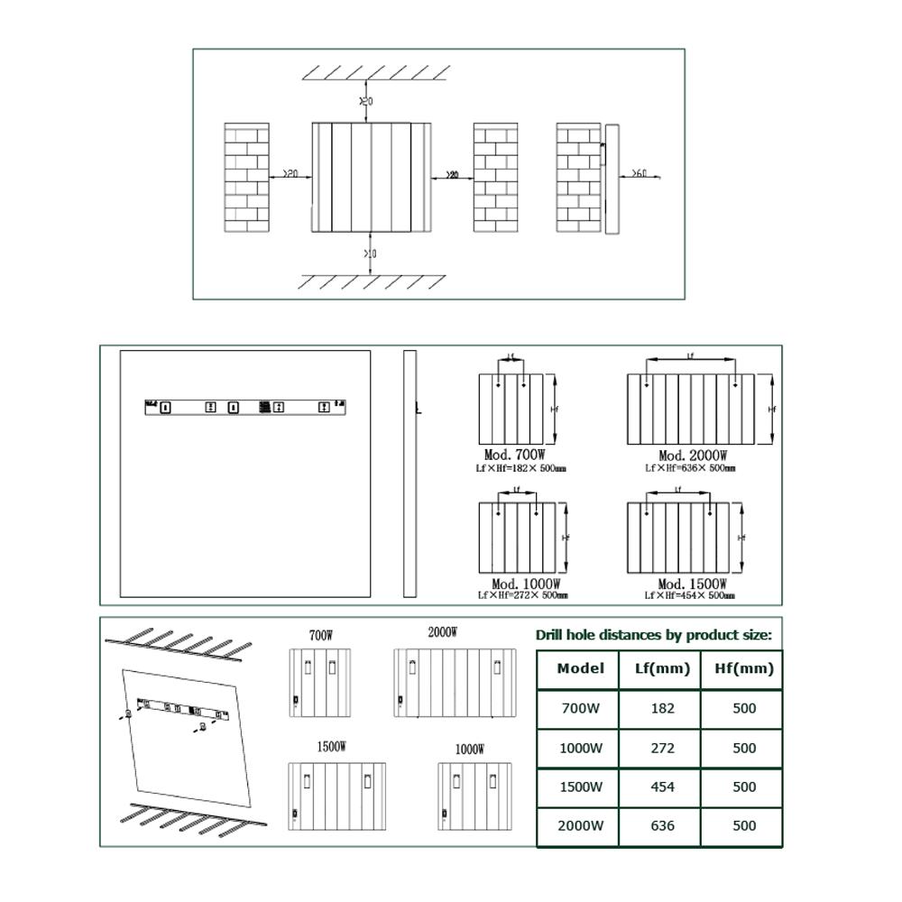 Reina Panel Radiator Reina Maia Wi-Fi Enabled Electric Horizontal Panel Radiator in White