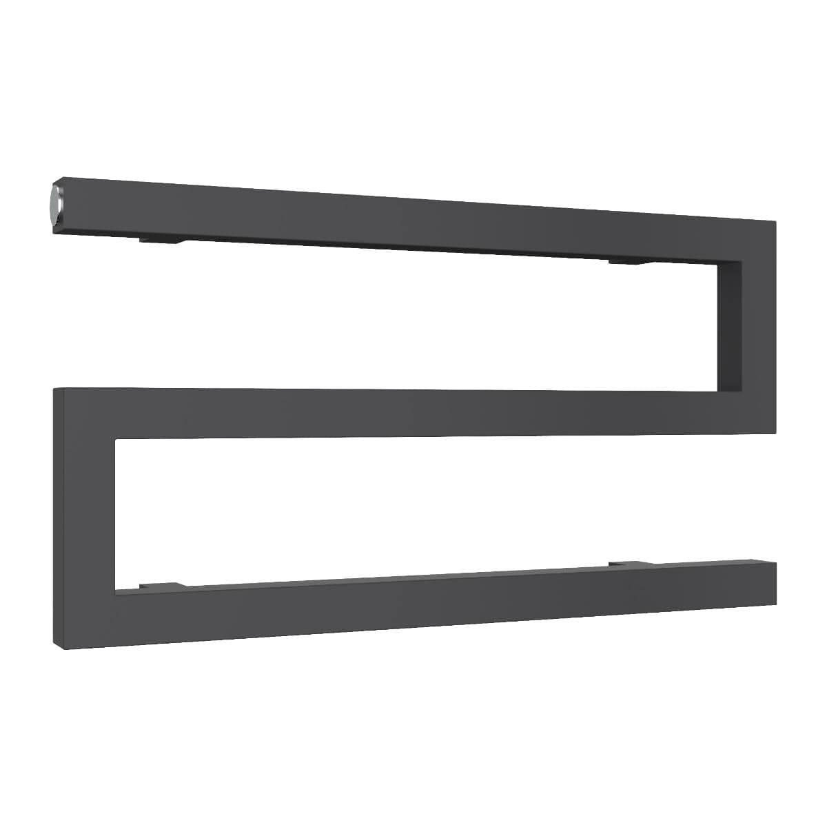 Reina Designer Towel Radiator 270 x 500mm / Anthracite Reina Serpe S-Shaped Central Heating Towel Radiator