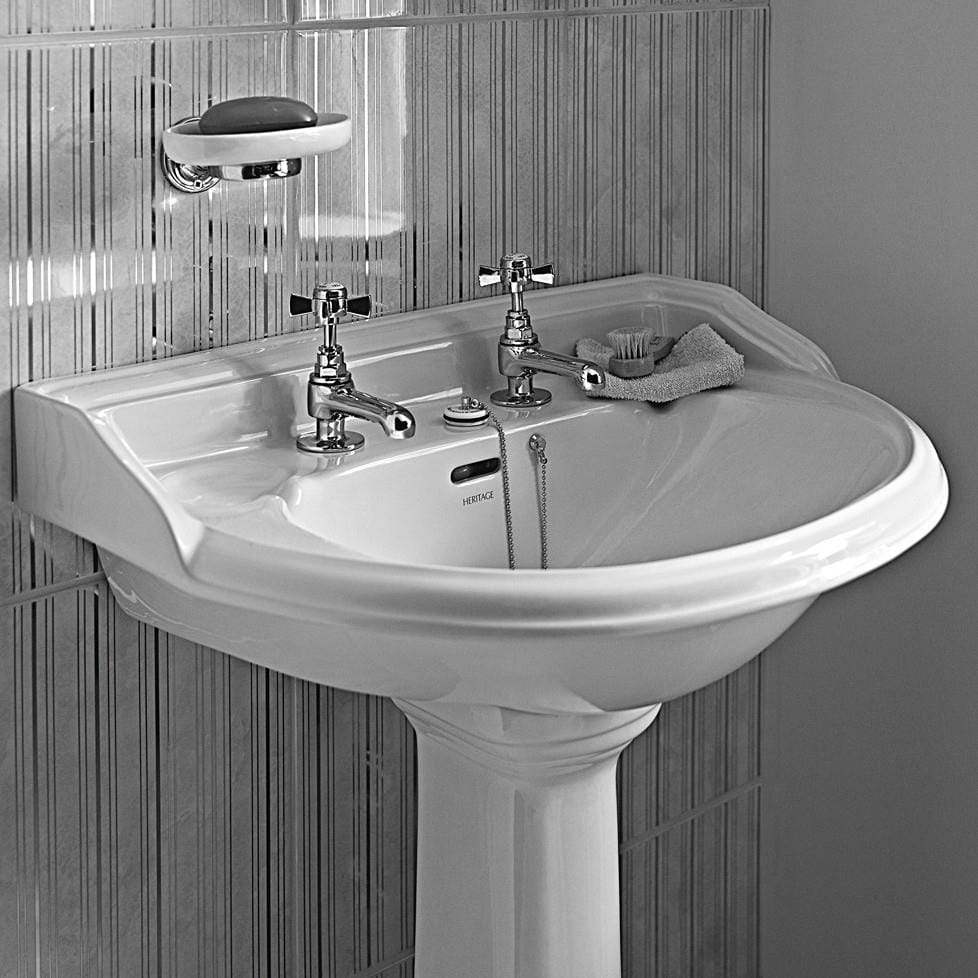 Heritage Pillar Basin Tap Heritage Dawlish Basin Pillar Taps (Pair)