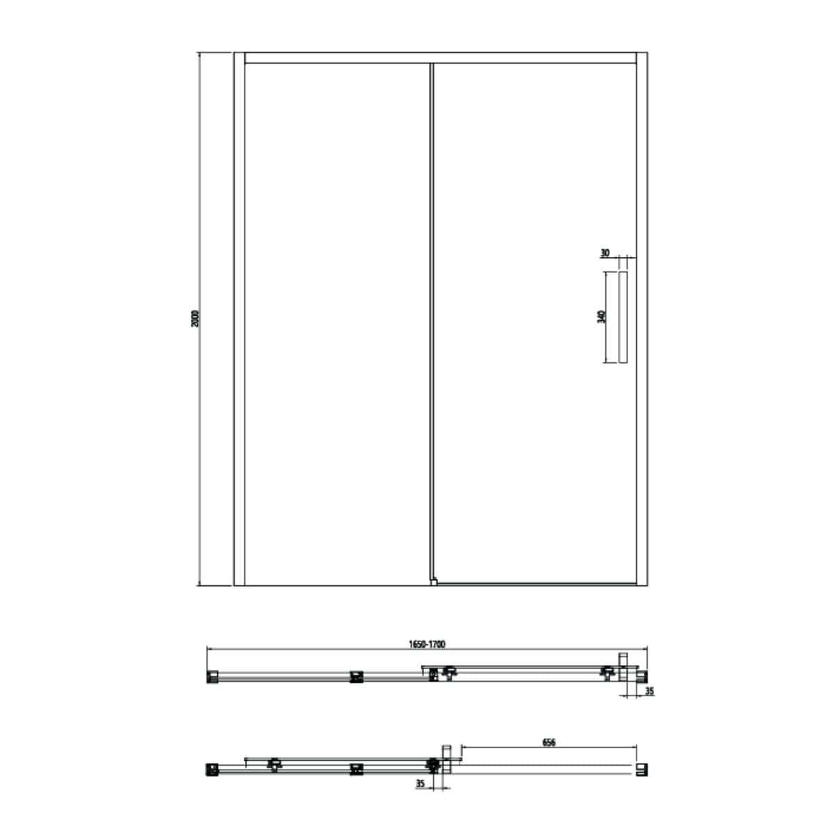 Crosswater Sliding Shower Door Crosswater Asura 8mm Sliding Shower Door