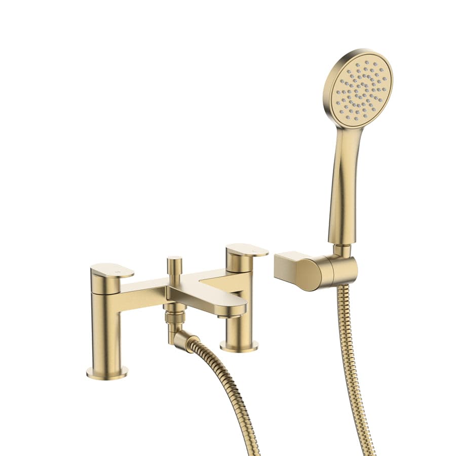 Crosswater Bath Shower Mixer Brushed Brass Crosswater Drift Bath Shower Mixer
