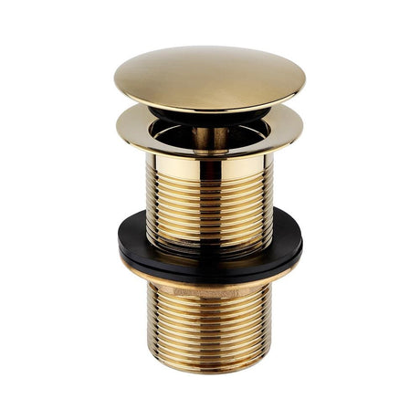Imex Basin Waste Brushed Brass Imex Basin Solid Brass Unslotted Basin Clicker Waste