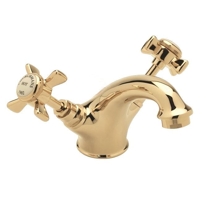UK Bathroom Store Mono Basin Tap Antique Gold Sagittarius Churchman Mono Basin Mixer Tap with Pop Up Waste
