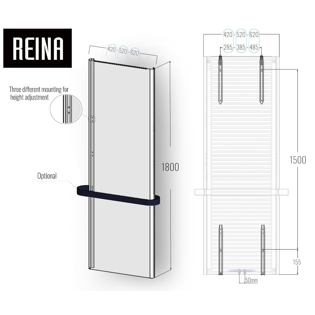 Reiner Flat Panel Radiator Reina Borda Vertical Flat Panel Central Heating Radiator