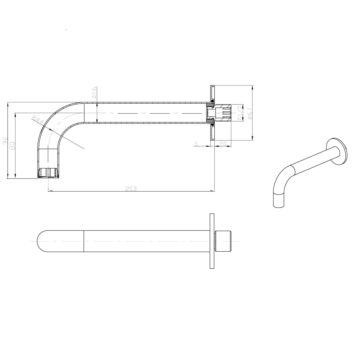 Crosswater Bath Mixer Crosswater MPRO Bath Filler Tap in Chrome