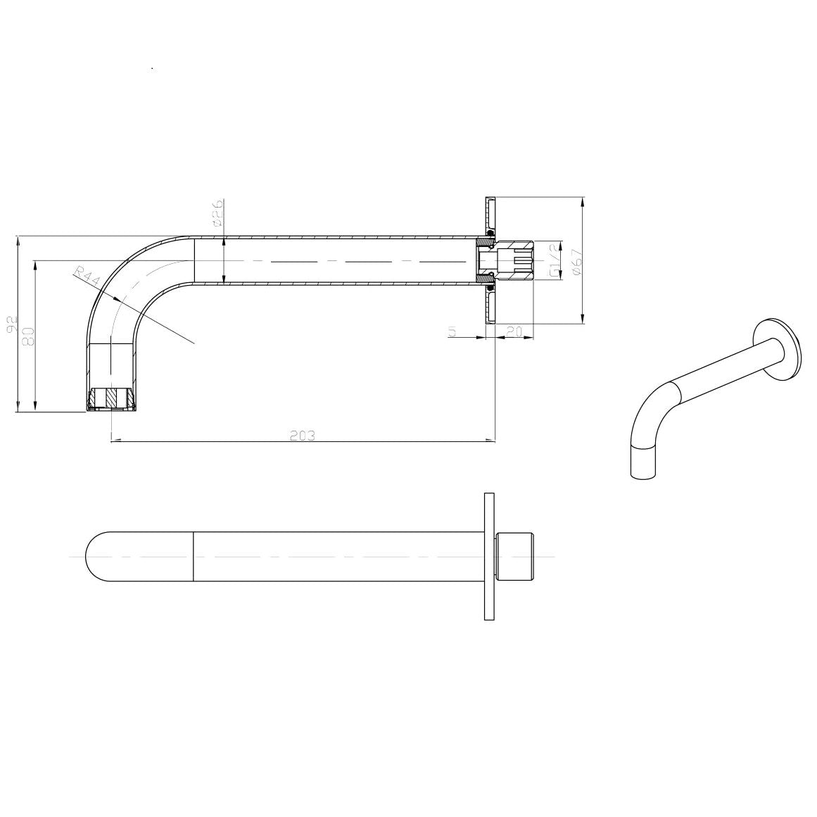 Crosswater Bath Mixer Crosswater MPRO Bath Filler Tap in Chrome