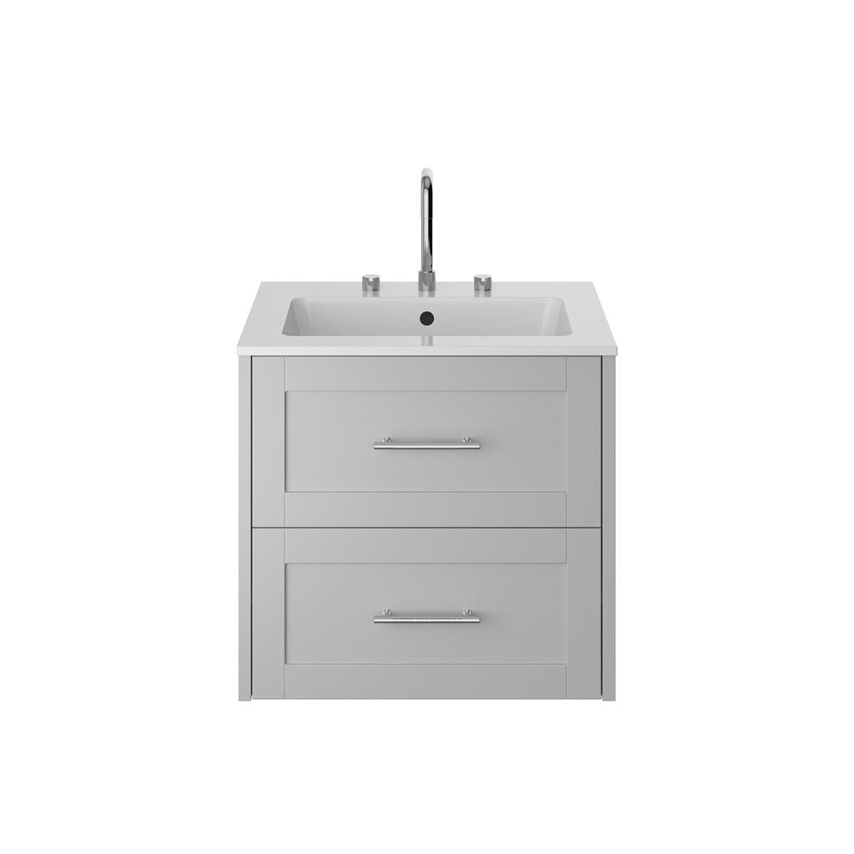 Heritage Wall Mounted Vanity Unit Dove Grey / 0 Heritage Lynton 600mm Wall Mounted Vanity Unit with Basin
