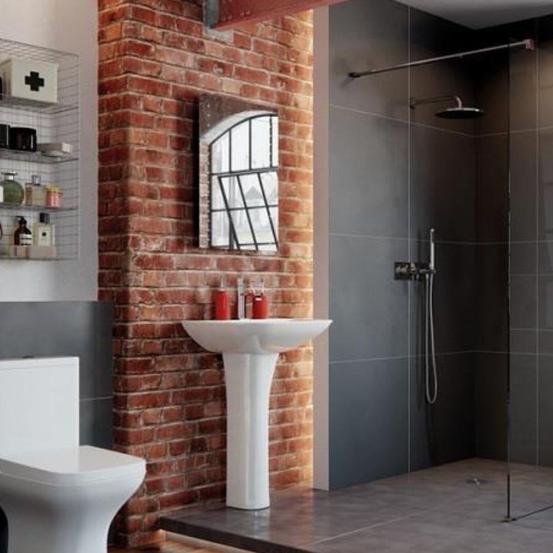 Aquarius Pedestal Basin Aquarius Sequoia 560mm Basin and Pedestal with 1 Tap Hole