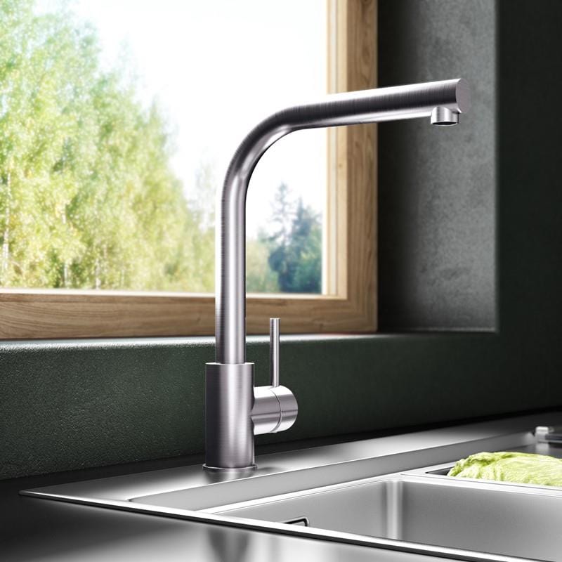 Aquarius Kitchen Tap Brushed Nickel Aquarius TrueCook - Series 4 - Pullout Single Lever Kitchen Mixer Tap