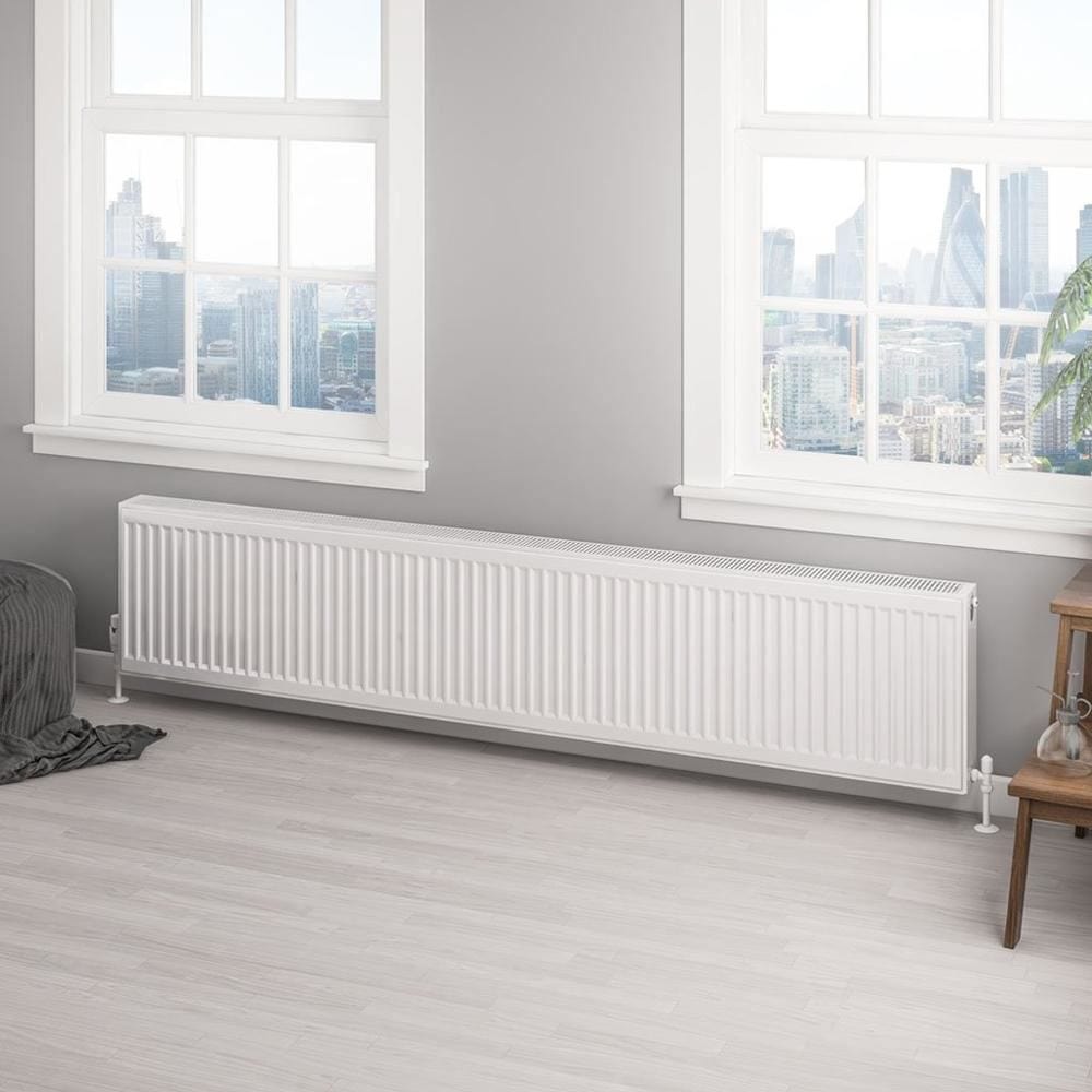 Aquarius Type 22 400 x 2000mm Aquarius Type 22 Compact Panel Radiator in Gloss White