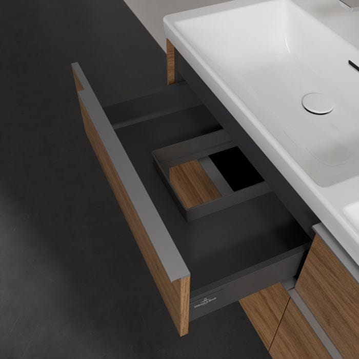 Villeroy & Boch Wall Mounted Vanity Unit Villeroy & Boch Subway 3.0 Wall Hung 1200mm Four Drawer Double Vanity Unit with Basin