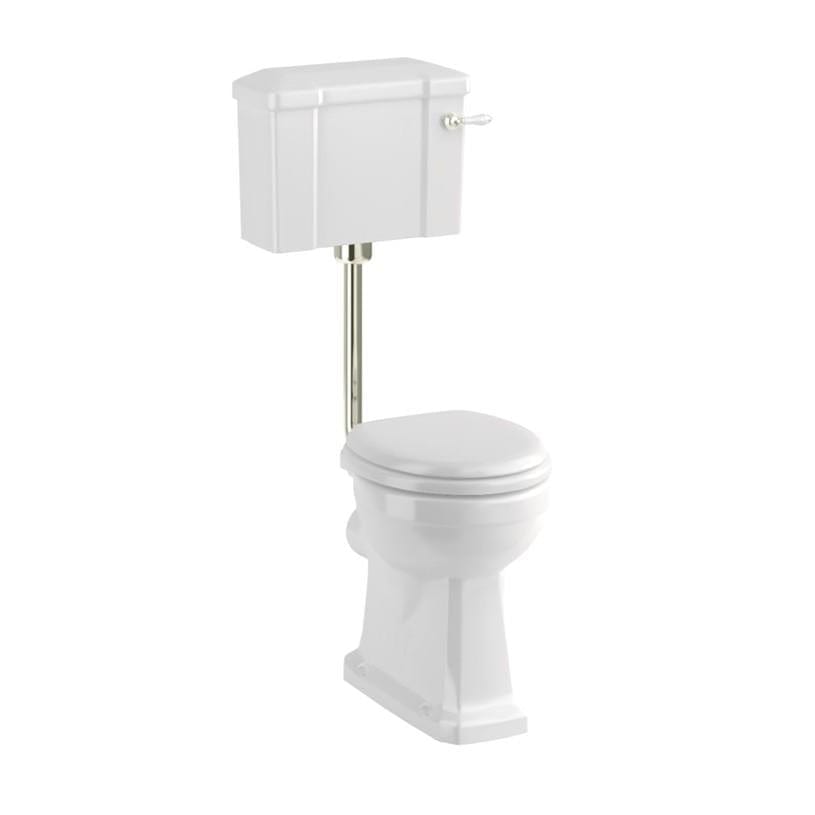 Burlington Low Level Toilet 440mm / Lever / Brushed Nickel Burlington Regal Comfort Height Low Level Toilet