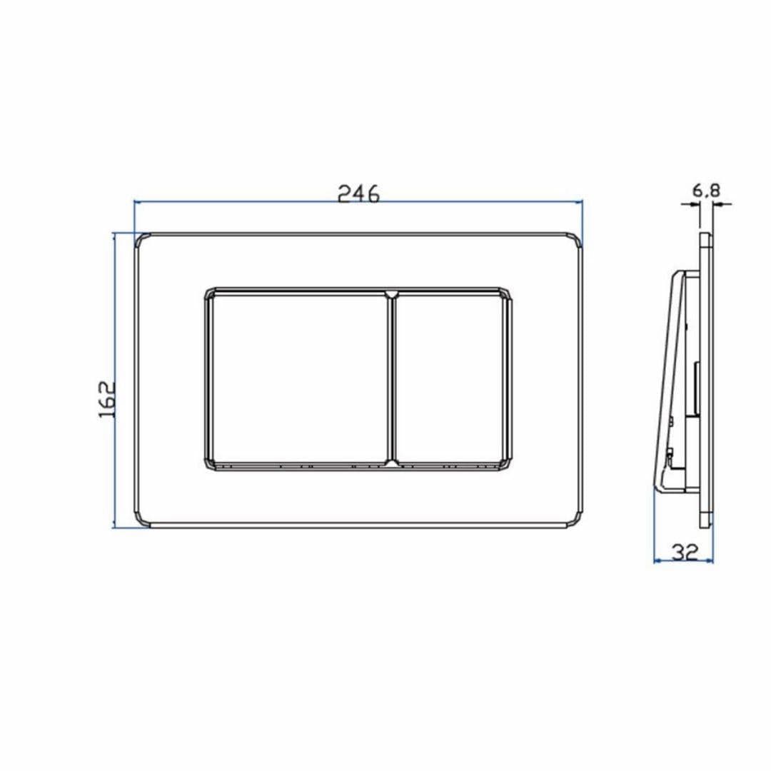 Aquarius Flush Plate Aquarius Raleigh Square Button Flush Button