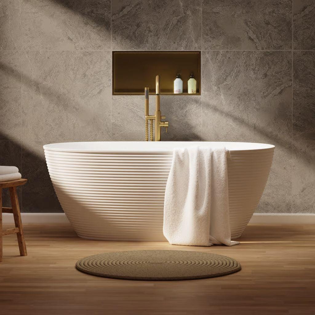 Crosswater Modern Freestanding Bath Matt White / 1500 x 750mm Crosswater Auriga Freestanding Bath