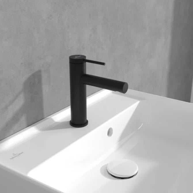 Villeroy & Boch Basin Tap Matt Black / No Villeroy & Boch Loop & Friends Single Lever Basin Mixer Tap