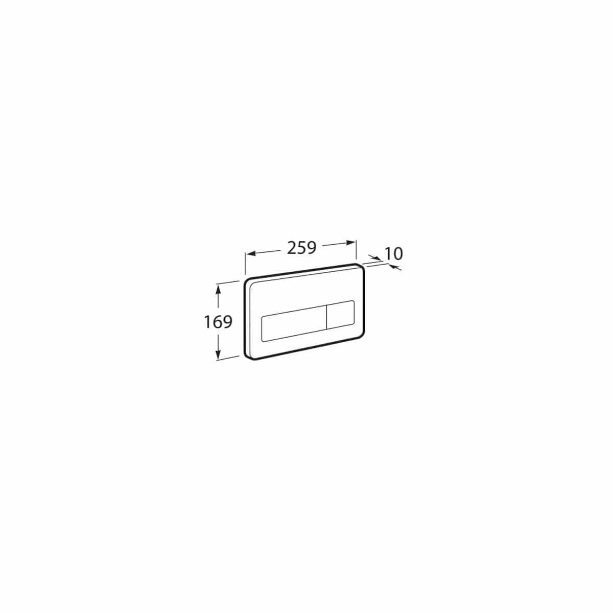 Roca Flush Plate Roca Duplo One PL3 Pro Flush Plate Dual Flush in Stainless Steel