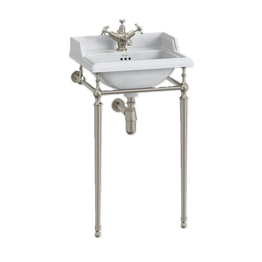 Burlington Washstand 1 / Brushed Nickel Burlington Classic 510mm Square Basin with Washstand