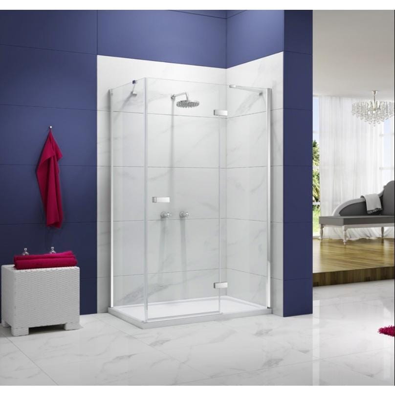 Merlyn Side Panel Chrome / 800mm Merlyn Ionic Essence Frameless Side Panel for Hinged Shower Door and Inline Panel