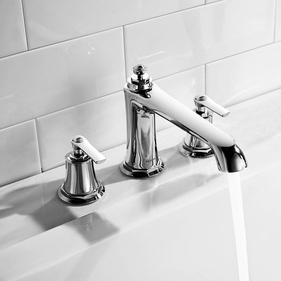 Flova Bath Filler Tap Flova Liberty 3 Hole Bath Filler Tap in Chrome