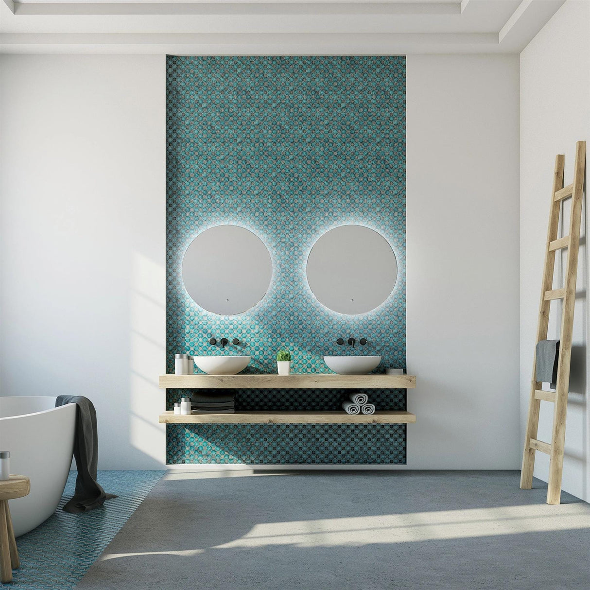 HiB Illuminated Mirror 600mm HiB Theme Round LED Illuminated Mirror