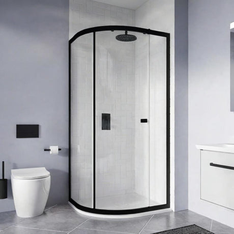 Crosswater Quadrant Shower Enclosure Matt Black / 1000 x 800mm Crosswater Clear 6 Quadrant Shower Enclosure